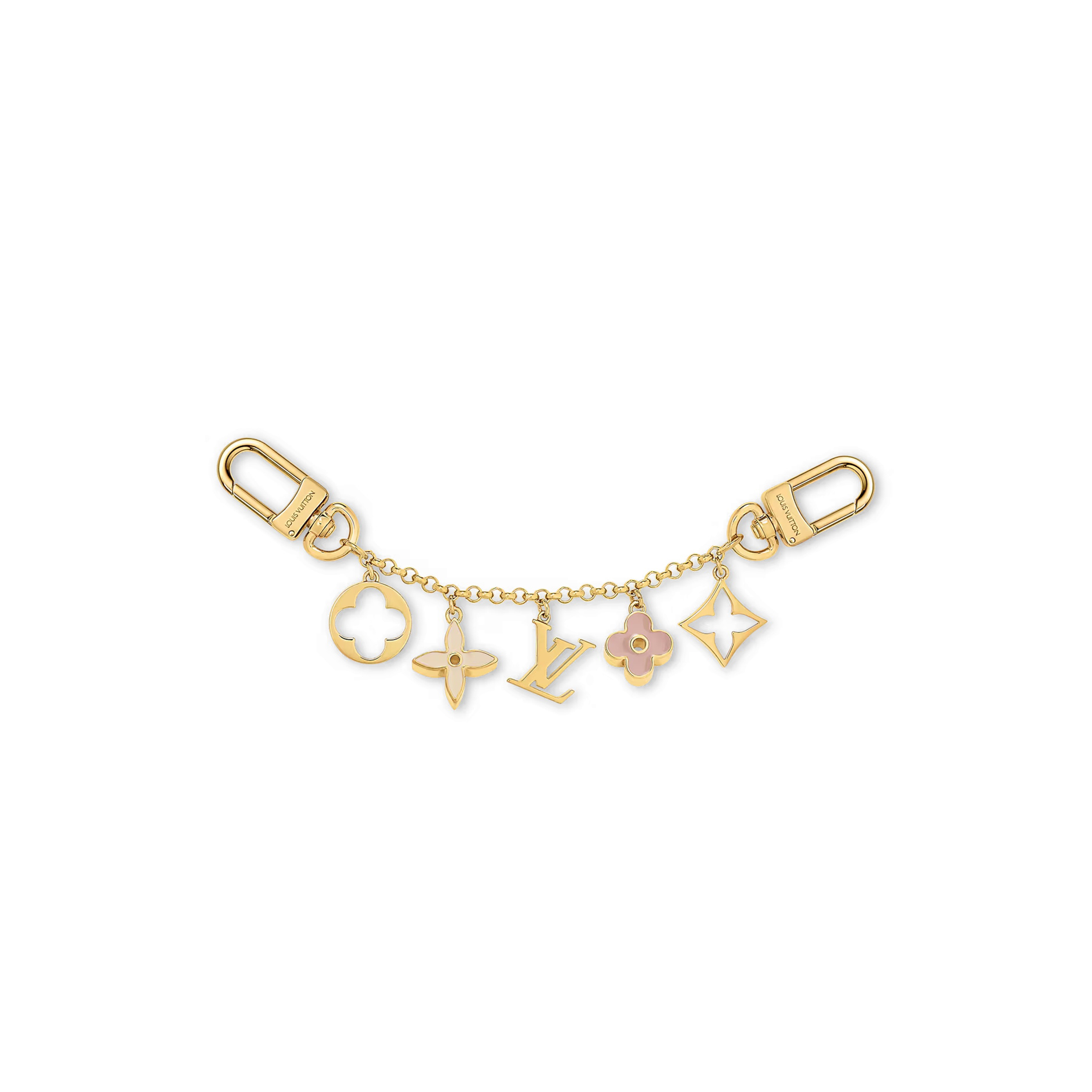 LOUIS VUITTON FLEUR DE MONOGRAM BAG CHARM CHAIN M01413